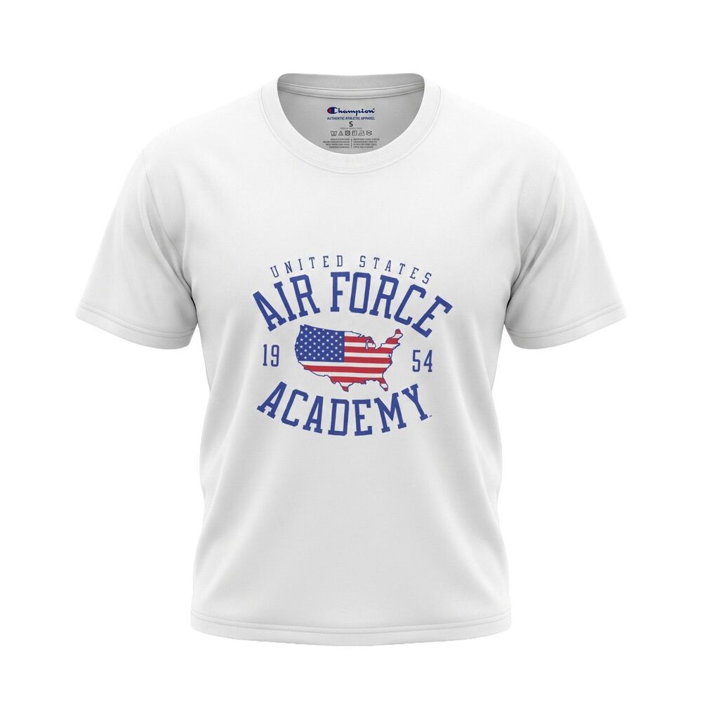 Champion United States Air Force Academy Graphic T-Shirt White Men's Size Small